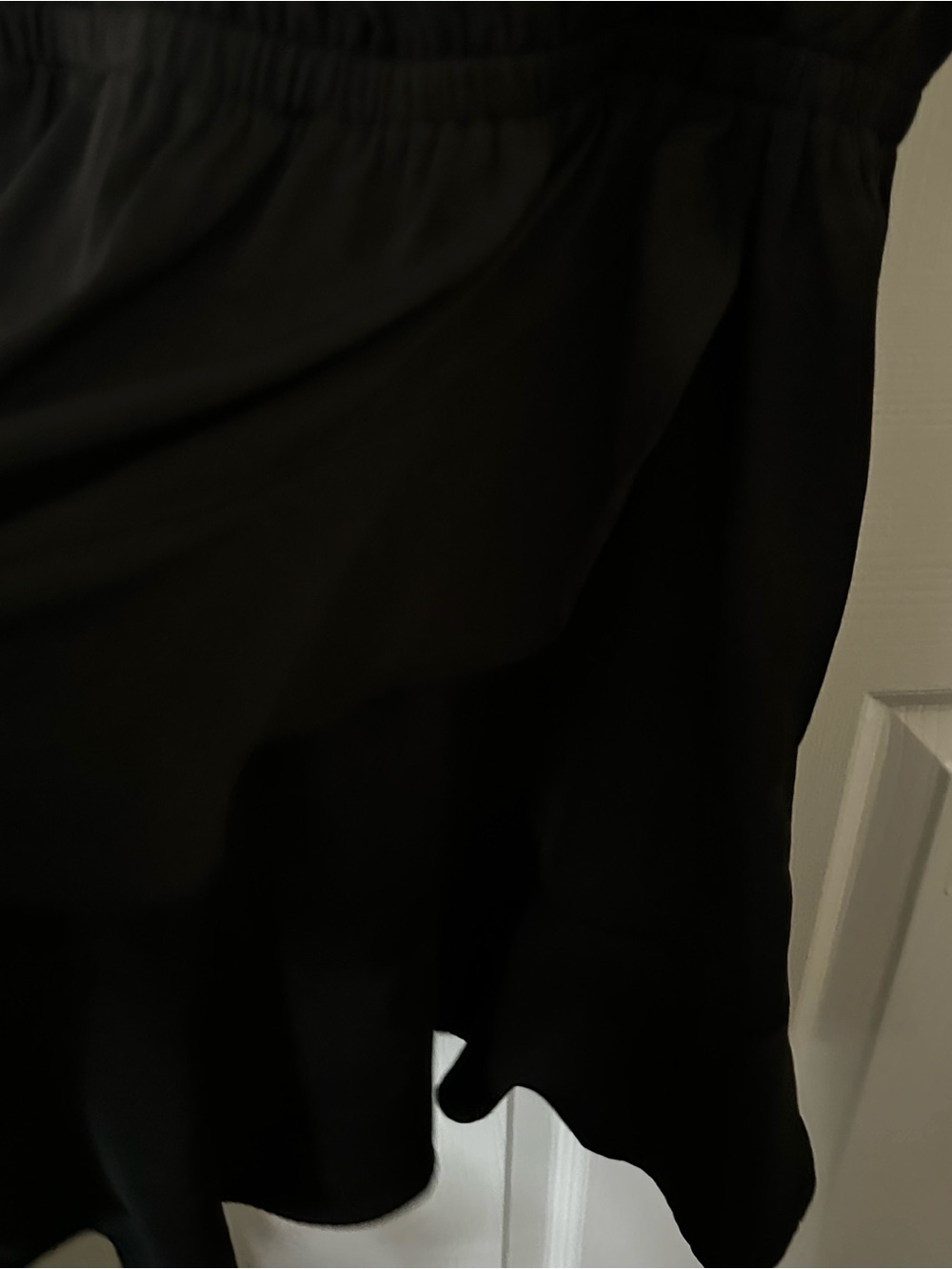 Black Ruffle Front Mini Dress - Picture 4 of 7